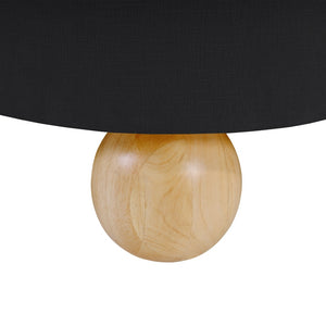 Meridian Furniture Daphne Art Deco Accent Chair Sculptural Curves Ball Legs for Living Room or Bedroom Black Chenille Fabric 44001Black-C