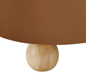 Meridian Furniture Daphne Art Deco Accent Chair Sculptural Curves Ball Legs for Living Room or Bedroom Saddle Velvet 44002Saddle-C