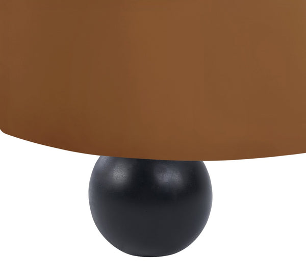 Meridian Furniture Daphne Art Deco Accent Chair Sculptural Curves Ball Legs for Living Room or Bedroom Saddle Velvet 44002Saddle-C