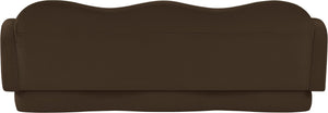 Meridian Furniture Bloom Sculptural Curved Sofa with Cloud Silhouette Seats Three for Modern Living Rooms Brown Velvet 44007Brown-S
