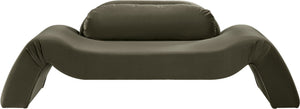 Meridian Furniture Austin Curved Velvet Sofa Eucalyptus Frame Sculptural Living Room Seating 44008Green-L