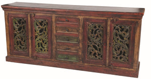 Moti Arvada 4 Carved Doors, 5-Drawer Buffet 44009002