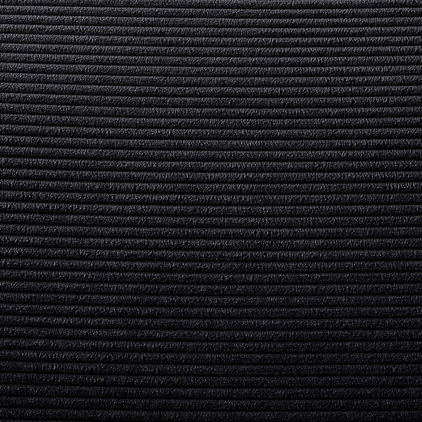 Meridian Furniture Austin Curved Corduroy Sofa Ribbed Microsuede Upholstery for Modern Living Rooms 44009Black-L
