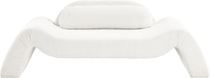 Meridian Furniture Austin Wide-wale Corduroy Three Seat Sofa Curved Eucalyptus Frame Living Room 44009Cream-L