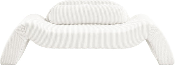 Meridian Furniture Austin Wide-wale Corduroy Three Seat Sofa Curved Eucalyptus Frame Living Room 44009Cream-L