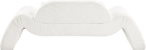 Meridian Furniture Austin Wide-wale Corduroy Three Seat Sofa Curved Eucalyptus Frame Living Room 44009Cream-L