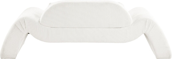 Meridian Furniture Austin Wide-wale Corduroy Three Seat Sofa Curved Eucalyptus Frame Living Room 44009Cream-L