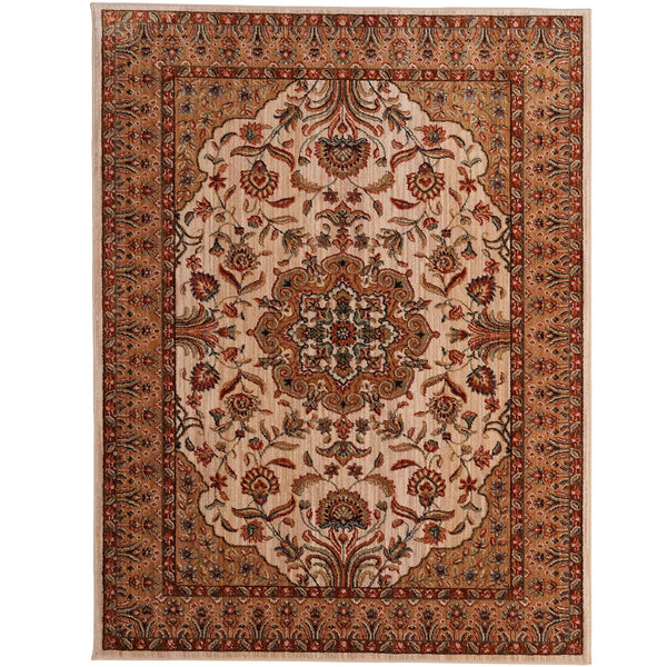 Capel Rugs Bosphorus-heriz Luxurious Machine-woven Rug - Durable, Soft Polyester With Timeless Traditional Design Natural, Gold 100% Polyester 4401rs03050502725