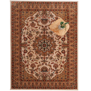 Capel Rugs Bosphorus-heriz Luxurious Machine-woven Rug - Durable, Soft Polyester With Timeless Traditional Design Natural, Gold 100% Polyester 4401rs03050502725