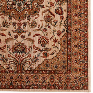 Capel Rugs Bosphorus-heriz Luxurious Machine-woven Rug - Durable, Soft Polyester With Timeless Traditional Design Natural, Gold 100% Polyester 4401rs03050502725