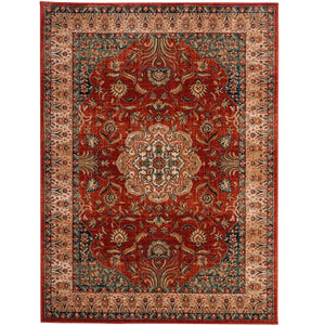 Capel Rugs Bosphorus-heriz Luxurious Machine-woven Rug - Durable, Soft Polyester With Timeless Traditional Design Rust, Green 100% Polyester 4401rs03050502800