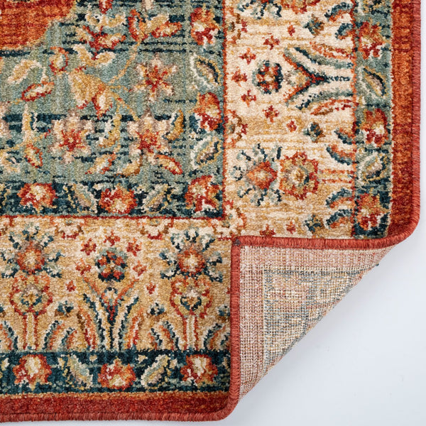 Capel Rugs Bosphorus-heriz Luxurious Machine-woven Rug - Durable, Soft Polyester With Timeless Traditional Design Rust, Green 100% Polyester 4401rs03050502800