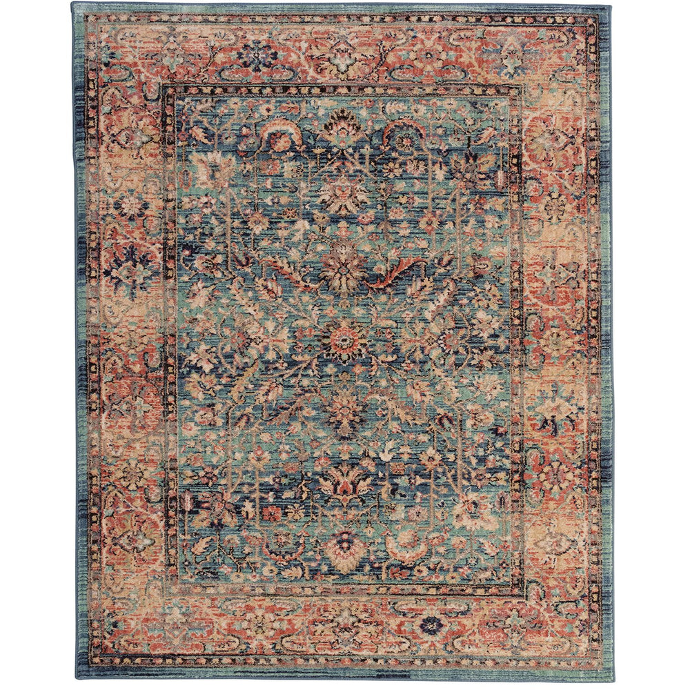 Capel Rugs Bosphorus-ispahan Exquisite Machine-woven Polyester Rug - Soft, Durable, And Elegant For Any Space Aqua, Pink 100% Polyester 4402rs03050502420