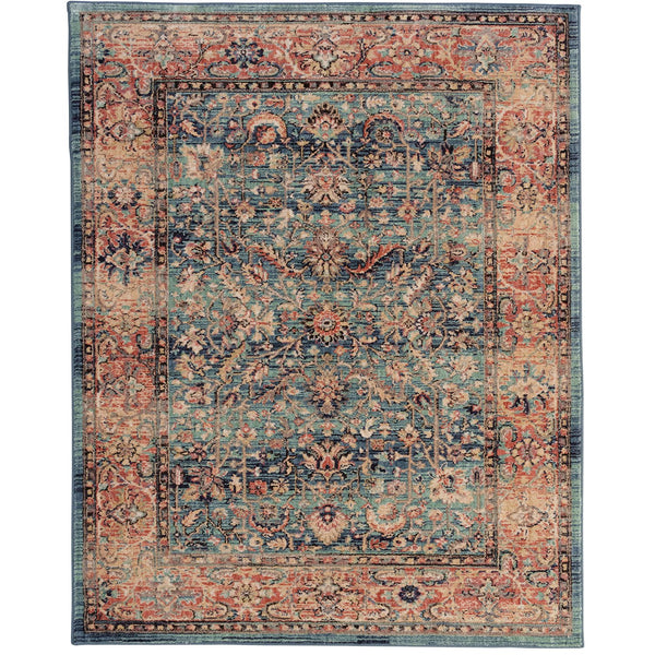 Capel Rugs Bosphorus-ispahan Exquisite Machine-woven Polyester Rug - Soft, Durable, And Elegant For Any Space Aqua, Pink 100% Polyester 4402rs03050502420