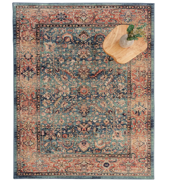 Capel Rugs Bosphorus-ispahan Exquisite Machine-woven Polyester Rug - Soft, Durable, And Elegant For Any Space Aqua, Pink 100% Polyester 4402rs03050502420