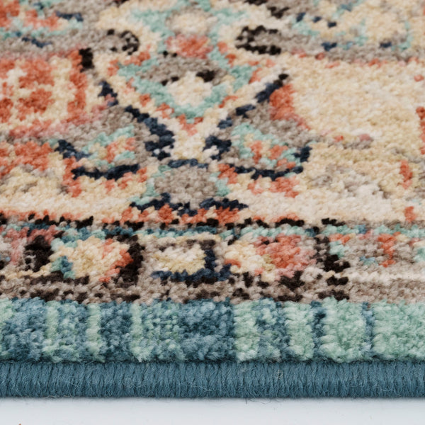Capel Rugs Bosphorus-ispahan Exquisite Machine-woven Polyester Rug - Soft, Durable, And Elegant For Any Space Aqua, Pink 100% Polyester 4402rs03050502420
