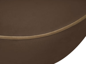 Meridian Furniture Swerve Sculptural Velvet Accent Chair with Curved Silhouette for Modern Living Room Decor Brown 44021Brown-C