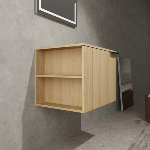 English Elm 24" Oak Bathroom Vanity Sink Cabinet - Modern Design, Soft-Close Doors, Great Storage For Small Spaces W1972P204940