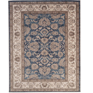 Capel Rugs Bosphorus-keshan Traditional Machine-woven Rug - Luxurious Durability And Softness For Your Home Blue, Ivory 100% Polyester 4403rs05030710440