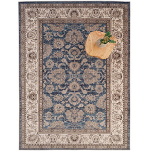Capel Rugs Bosphorus-keshan Traditional Machine-woven Rug - Luxurious Durability And Softness For Your Home Blue, Ivory 100% Polyester 4403rs05030710440