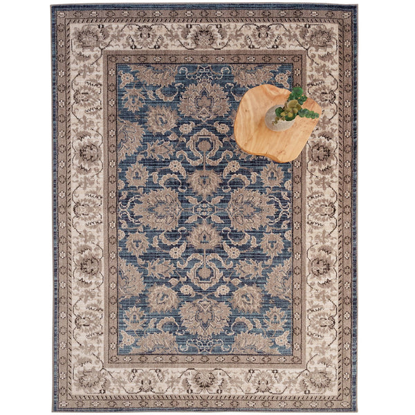Capel Rugs Bosphorus-keshan Traditional Machine-woven Rug - Luxurious Durability And Softness For Your Home Blue, Ivory 100% Polyester 4403rs05030710440
