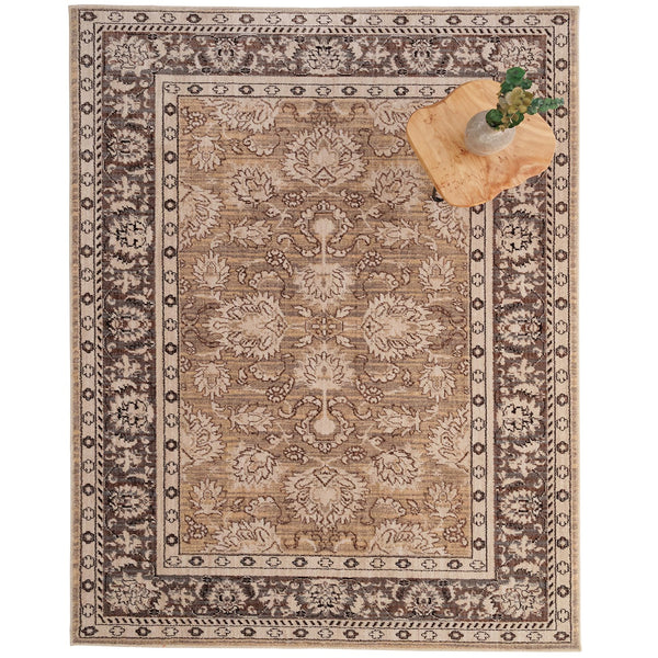 Capel Rugs Bosphorus-keshan Traditional Machine-woven Rug - Luxurious Durability And Softness For Your Home Stone, Brown 100% Polyester 4403rs02010710675