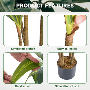 English Elm Realistic Artificial Olive Tree 150Cm – Lifelike Silk Leaves, Natural Trunk, Low-Maintenance Home Decor T3950P399815-GIGA