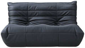 Meridian Furniture Relax Vegan Leather Loveseat with Plush Foam Cushioning for Modern Contemporary Living Spaces Black 44063Black-L