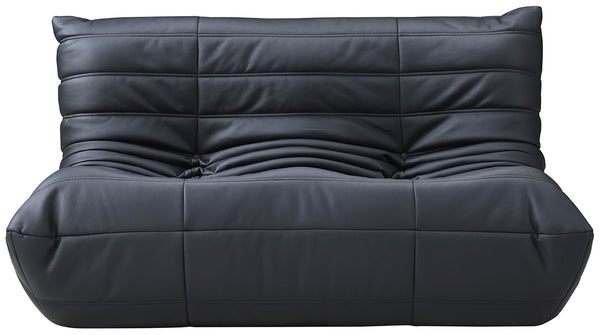 Meridian Furniture Relax Vegan Leather Loveseat with Plush Foam Cushioning for Modern Contemporary Living Spaces Black 44063Black-L