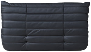 Meridian Furniture Relax Vegan Leather Loveseat with Plush Foam Cushioning for Modern Contemporary Living Spaces Black 44063Black-L