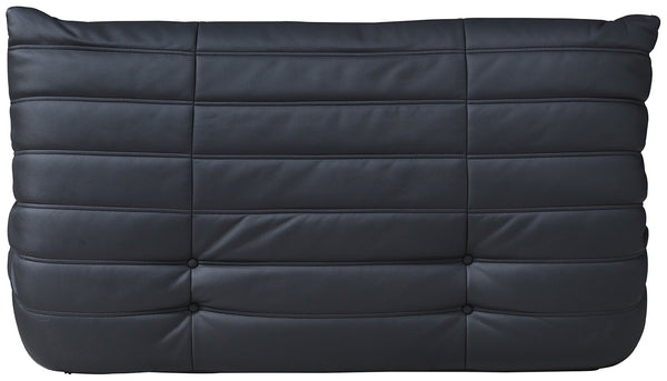 Meridian Furniture Relax Vegan Leather Loveseat with Plush Foam Cushioning for Modern Contemporary Living Spaces Black 44063Black-L
