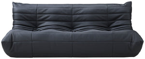 Meridian Furniture Relax Vegan Leather Sofa with Plush Foam Cushions for Modern Contemporary Living Rooms Black 44063Black-S