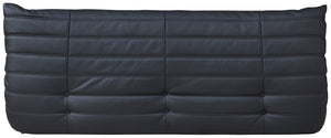 Meridian Furniture Relax Vegan Leather Sofa with Plush Foam Cushions for Modern Contemporary Living Rooms Black 44063Black-S