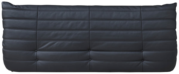 Meridian Furniture Relax Vegan Leather Sofa with Plush Foam Cushions for Modern Contemporary Living Rooms Black 44063Black-S