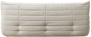 Meridian Furniture Relax Vegan Leather Sofa with Plush Foam Cushions for Modern Contemporary Living Rooms Cream 44063Cream-S