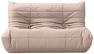 Meridian Furniture Relax Vegan Leather Loveseat with Plush Foam Cushioning for Modern Contemporary Living Spaces Tan 44063Tan-L