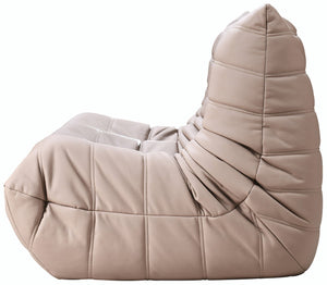 Meridian Furniture Relax Vegan Leather Loveseat with Plush Foam Cushioning for Modern Contemporary Living Spaces Tan 44063Tan-L