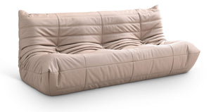 Meridian Furniture Relax Vegan Leather Sofa with Plush Foam Cushions for Modern Contemporary Living Rooms Tan 44063Tan-S