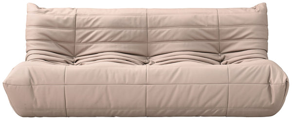 Meridian Furniture Relax Vegan Leather Sofa with Plush Foam Cushions for Modern Contemporary Living Rooms Tan 44063Tan-S