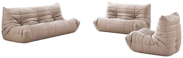 Meridian Furniture Relax Vegan Leather Sofa with Plush Foam Cushions for Modern Contemporary Living Rooms Tan 44063Tan-S