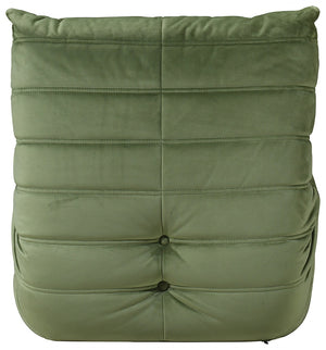 Meridian Furniture Relax Accent Chair with Deep Foam Seat Cocoon Silhouette for Modern Living Spaces Green Velvet 44064Green-C