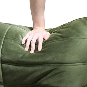 Meridian Furniture Relax Accent Chair with Deep Foam Seat Cocoon Silhouette for Modern Living Spaces Green Velvet 44064Green-C