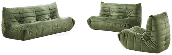 Meridian Furniture Relax Accent Chair with Deep Foam Seat Cocoon Silhouette for Modern Living Spaces Green Velvet 44064Green-C