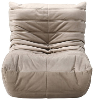 Meridian Furniture Relax Accent Chair with Deep Foam Seat Cocoon Silhouette for Modern Living Spaces Taupe Velvet 44064Taupe-C