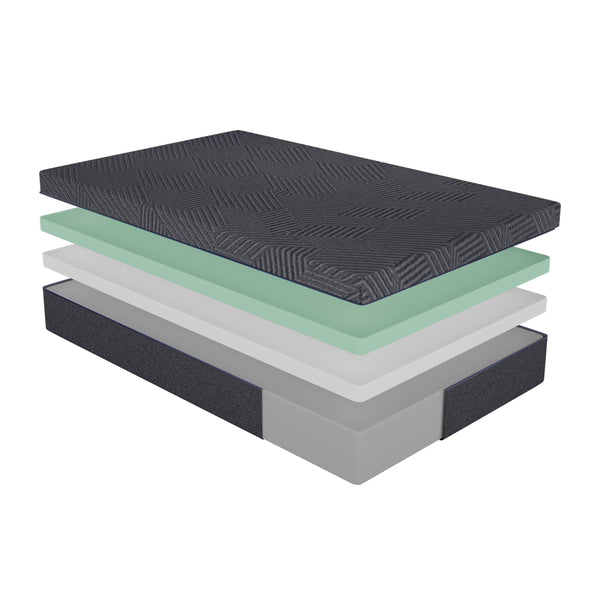 English Elm 11inch Green Tea Gel Memory Foam Twin Mattress 11" Thick Cooling Pressure Relief Support Foam B011P212555