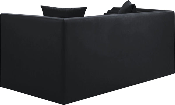 Meridian Furniture Everett Vegan Leather Compact Sofa with Solid Wood Frame for Modern Living Rooms 44067Black-L