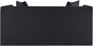 Meridian Furniture Everett Chenille Upholstered Sofa with Staggered Back Cushions for Modern Living 44068Black-L