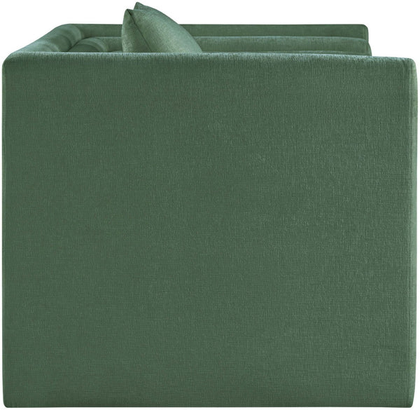 Meridian Furniture Everett Accent Chair with Plush Cushioning and Solid Wood Frame for Modern Living Spaces Green Chenille Fabric 44068Green-C
