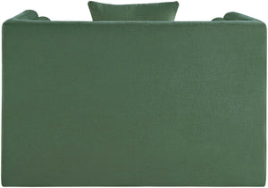 Meridian Furniture Everett Accent Chair with Plush Cushioning and Solid Wood Frame for Modern Living Spaces Green Chenille Fabric 44068Green-C