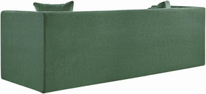 Meridian Furniture Everett Contemporary Green Chenille Sofa with Staggered Cushions for Living Rooms 44068Green-S